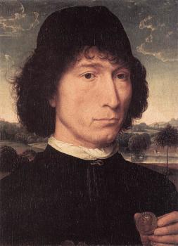 Hans Memling : Portrait of a Man with a Roman Coin